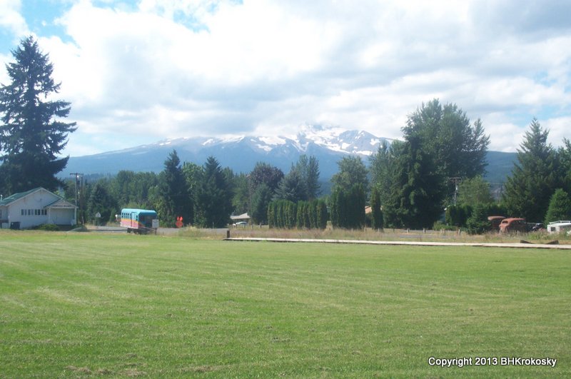 View of Mt. Hood and Tourist Railroad, Oregon